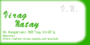 virag matay business card